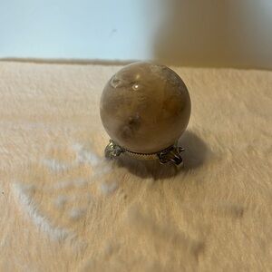 White Druzy Agate Sphere.